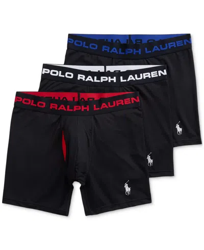 Polo Ralph Lauren Men's 3-pack Perfect Pouch Boxer Briefs In Polo Black