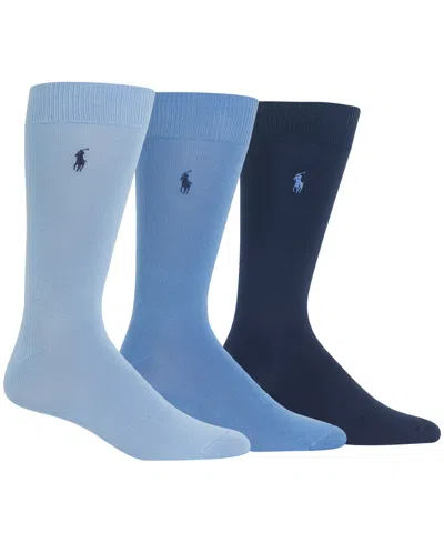 Polo Ralph Lauren Men's 3-pk. Supersoft Dress Socks In Blue