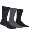 Polo Ralph Lauren Assorted 3-pack Supersoft Socks In Grey,navy,black
