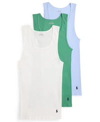Polo Ralph Lauren Men's 3-pack Cotton Classic Tank Tops In Multi