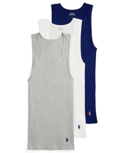 Polo Ralph Lauren Men's 3-pack Cotton Classic Tank Tops In Multi