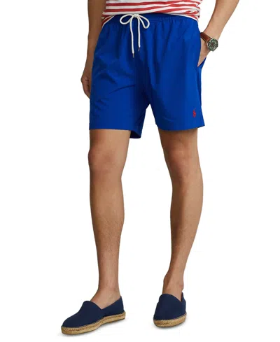 POLO RALPH LAUREN MEN'S 5-3/4-INCH TRAVELER CLASSIC SWIM TRUNKS