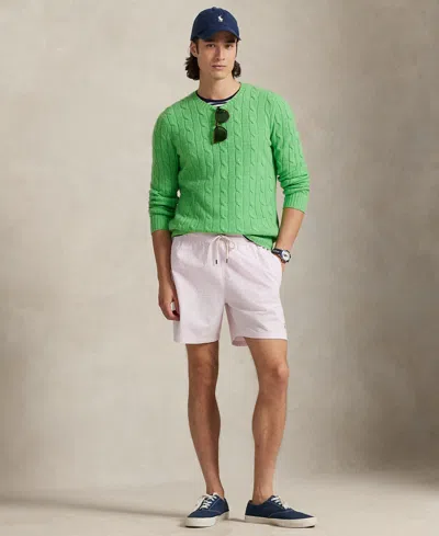 Polo Ralph Lauren Men's 5-3/4" Traveler Classic Striped Swim Trunk In Green