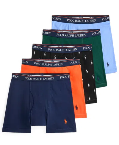 Polo Ralph Lauren Men's 5-pack Classic Boxer Brief Set In Blue
