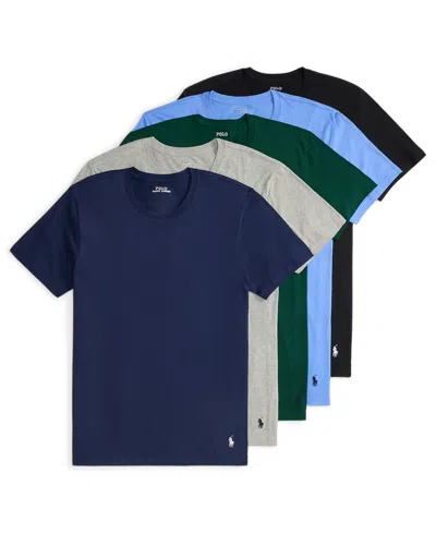 Polo Ralph Lauren Men's 5-pack Classic Cotton Crewneck Undershirts In Multi
