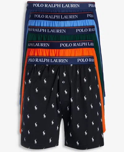 Polo Ralph Lauren Men's 5-pk. Classic Cotton Knit Boxers In Blue