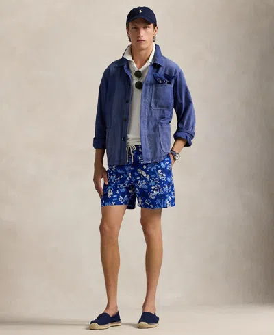 POLO RALPH LAUREN MEN'S 5.75-INCH TRAVELER POLO BEAR SWIM TRUNKS