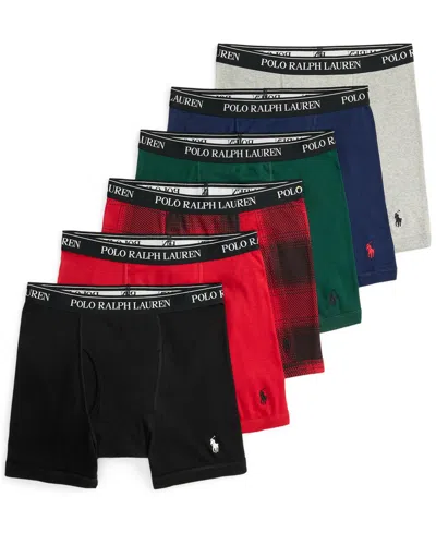 Polo Ralph Lauren Men's 6-pack Classic Fit Boxer Briefs In Multi