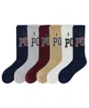 Polo Ralph Lauren Men's Varsity Logo 6-pack Socks In Multi
