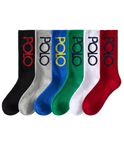 Polo Ralph Lauren Men's 6-pk. Logo Crew Socks In Multi