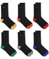 Polo Ralph Lauren Men's 6-pk. Performance Colored Heel Toe Crew Socks In Asst