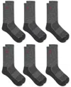 Polo Ralph Lauren Men's 6-pk. Performance Red Pony Crew Socks In Charh