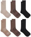 Polo Ralph Lauren Men's 6-pk. Performance Sport Crew Socks In Brown