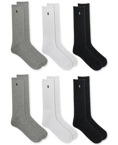 Polo Ralph Lauren Men's 6-pk. Performance Sport Crew Socks In Ghast
