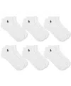 Polo Ralph Lauren Men's 6-pk. Performance Sport Low Cut Socks In White