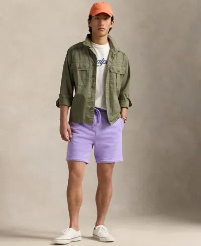 Polo Ralph Lauren Men's 6.5-inch Loopback Fleece Shorts In Sky Lavender