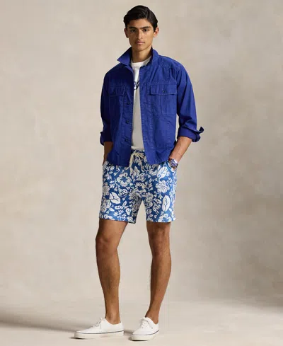 Polo Ralph Lauren Men's 7.5-inch Floral Spa Terry Shorts In Blue Multi
