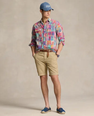 Polo Ralph Lauren Men's 8.5-inch Classic-fit Linen-cotton Shorts In Coastal Beige