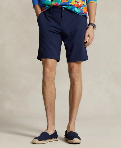 Polo Ralph Lauren Men's 9.5-inch Stretch Dobby Beach Shorts In Newport Navy