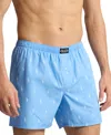Polo Ralph Lauren Men's Allover Pony Woven Boxers In Chatham Blue W,white Aopp