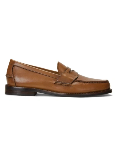 Polo Ralph Lauren Men's Alston Penny Full-grain Loafers In Tan