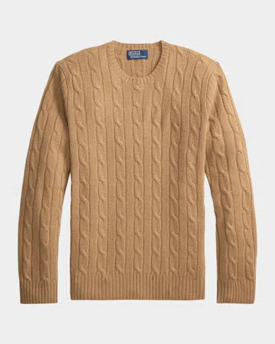 Polo Ralph Lauren Men & Apos;s Cashmere Cable-knit Sweater In Brown