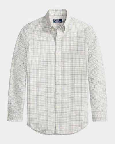 Polo Ralph Lauren Men & Apos;s Classic Fit Tattersall Twill Sport Shirt In White