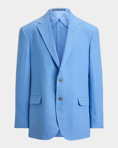 Polo Ralph Lauren Men & Apos;s Slubbed Linen Single-breasted Sport Coat In Blue