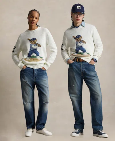 Polo Ralph Lauren Men's And Women's Crewneck Sweater In White