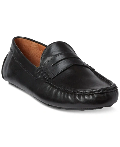 Polo Ralph Lauren Men's Anders Leather Penny Driver In Black
