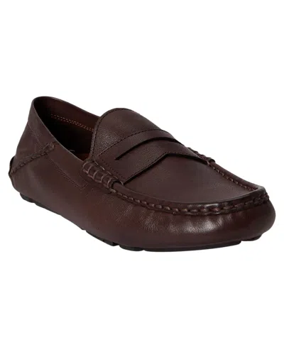 Polo Ralph Lauren Anders Collapsible-heel Leather Penny Loafers In Brown