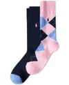 Polo Ralph Lauren Men's Argyle Slack Socks, 2-pack In Pink