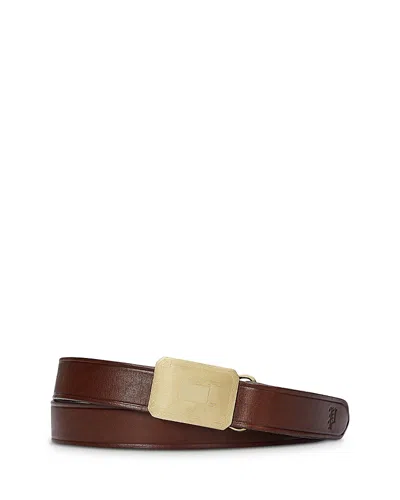 Polo Ralph Lauren Men's Art Deco Leather Belt In Brown