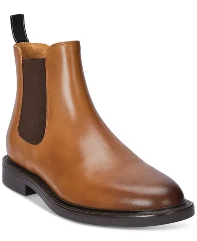 Polo Ralph Lauren Men's Asher Leather Chelsea Boots In Brown