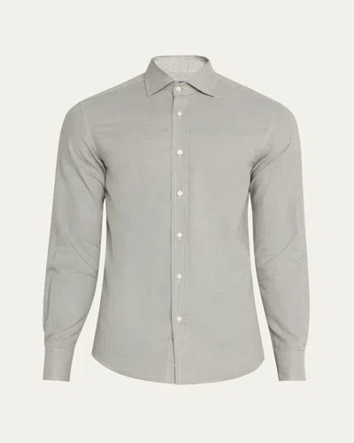 Polo Ralph Lauren Men's Aston Mini-houndstooth Sport Shirt In Lt Mel Gry