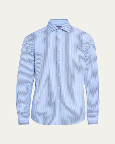 Polo Ralph Lauren Men's Aston Shadow Stripe Sport Shirt In Blue