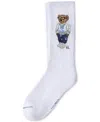 Polo Ralph Lauren Athletic Club Bear Crew Sock In White, Men's At Urban Outfitters