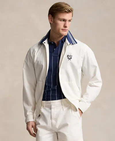Polo Ralph Lauren Men's Bayport Embroidered Poplin Jacket In Deckwash White