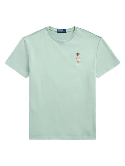 Polo Ralph Lauren Men's Bear Cotton T-shirt In Faded Mint