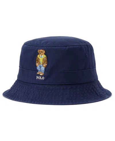 Polo Ralph Lauren Polo Bear Twill Bucket Hat In Blue