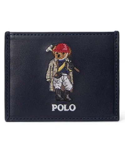 Polo Ralph Lauren Men's Bear Print Card Case In Blue