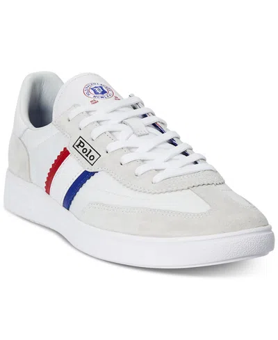 POLO RALPH LAUREN MEN'S BEDFORD SUEDE-PANELED SNEAKER