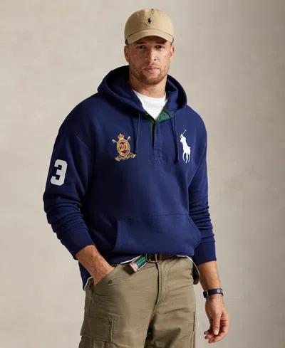 Polo Ralph Lauren Men's Big & Tall 20th Anniversary Crest Fleece Hoodie In Blue