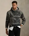 Polo Ralph Lauren Ralph Lauren Bandanna-print Fleece Hoodie In Black