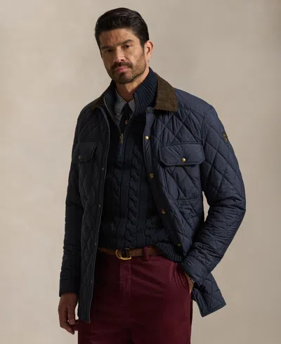 Polo Ralph Lauren Men's Big & Tall Beaton Quilted Snap-frontâ Jacket In College Navy