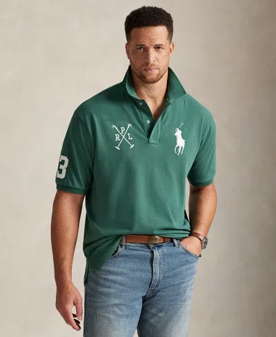 Polo Ralph Lauren Men's Big & Tall Big Pony Mesh Polo Shirt In Green
