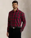 Polo Ralph Lauren Men's Big & Tall Brushed Oxford Workshirt In Red,black