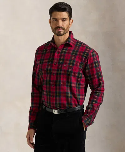 Polo Ralph Lauren Men's Big & Tall Brushed Oxford Workshirt In Red,navy