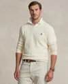 Polo Ralph Lauren Textured Cable Knit Sweater With Round Neckline And Fitted Silhouette In Natural