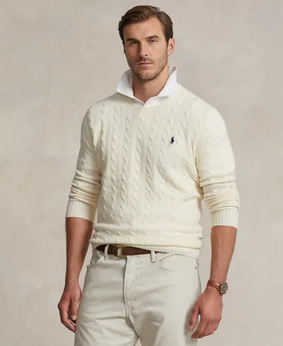 POLO RALPH LAUREN MEN'S BIG & TALL CABLE-KNIT WOOL-CASHMERE SWEATER